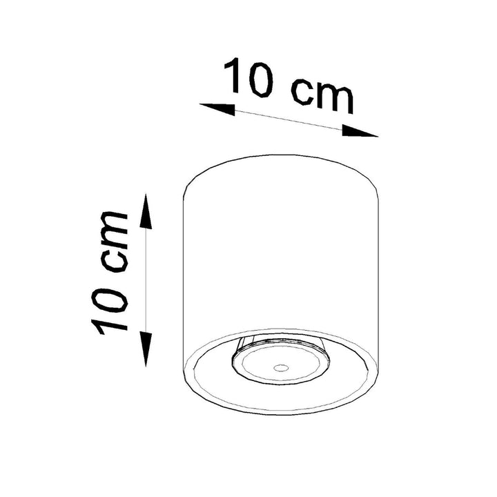 Loftslampe ORBIS 1 sort – Aluminium – GU10