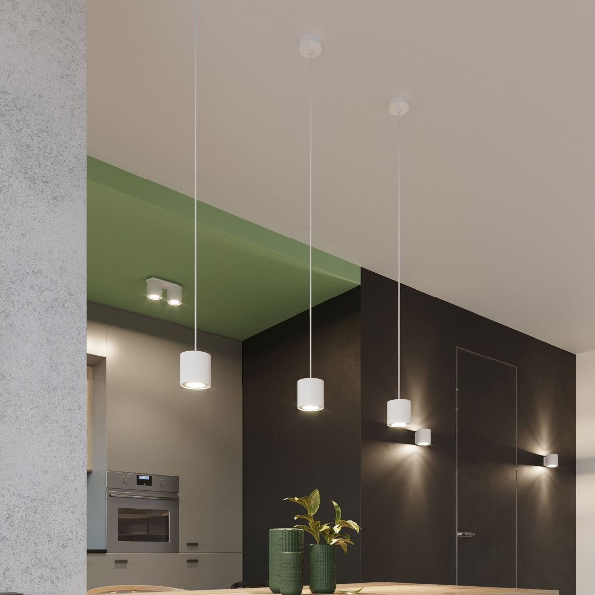 Loftslampe ORBIS 1 hvid – Aluminium – GU10