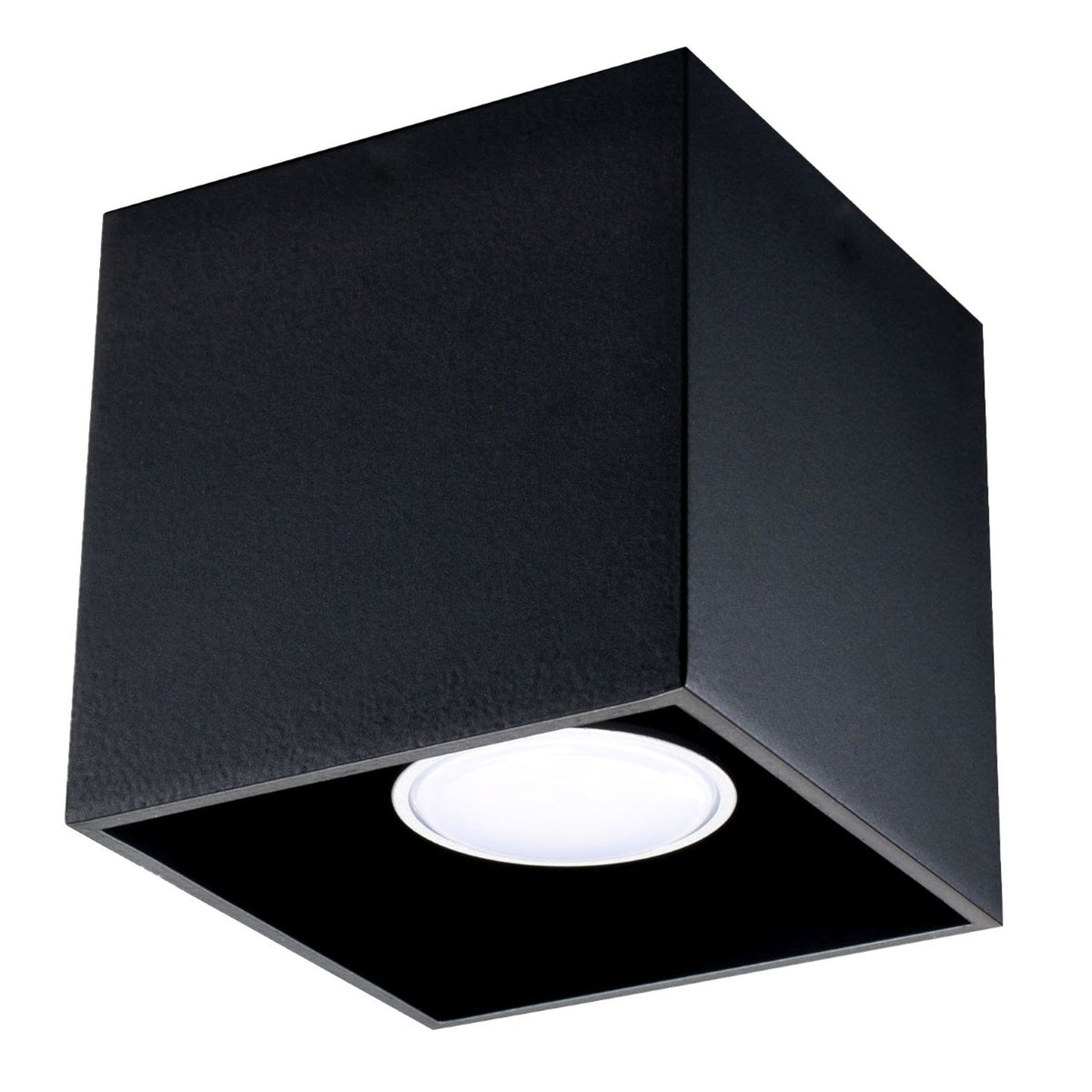 Loftslampe QUAD 1 sort – Aluminium – GU10