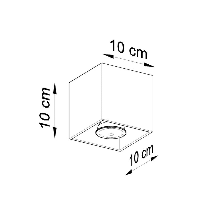 Loftslampe QUAD 1 sort – Aluminium – GU10