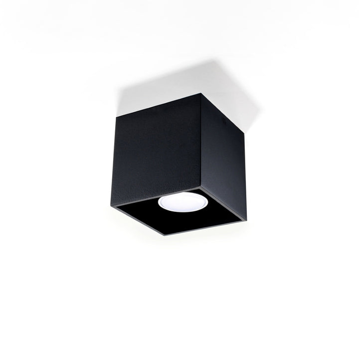 Loftslampe QUAD 1 sort – Aluminium – GU10