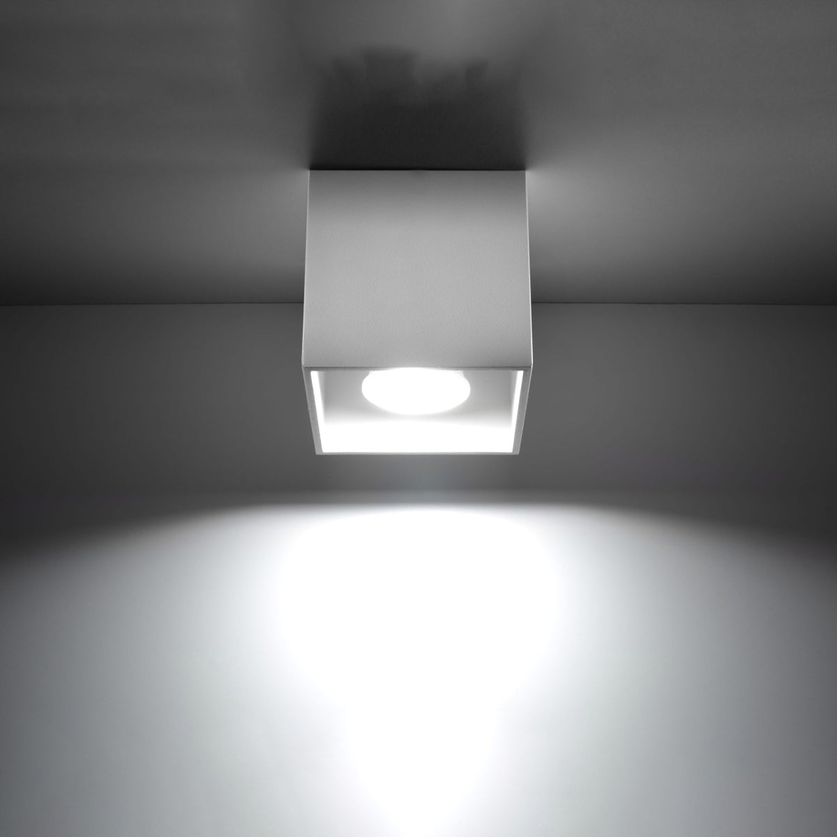 Loftslampe QUAD 1 hvid – Aluminium – GU10