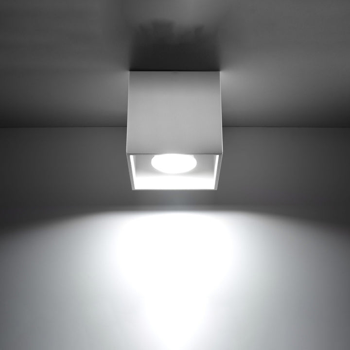 Loftslampe QUAD 1 hvid – Aluminium – GU10