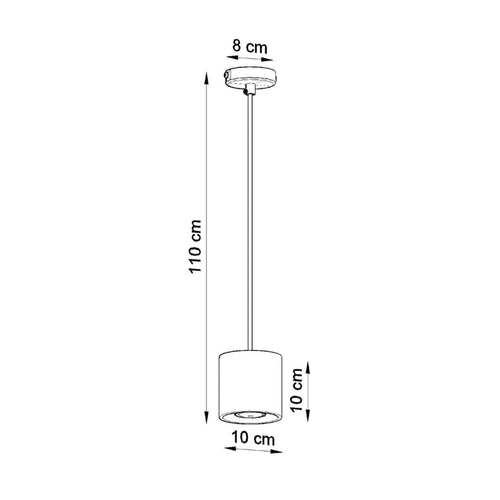 Vedhængslampe ORBIS 1 sort – Aluminium – GU10