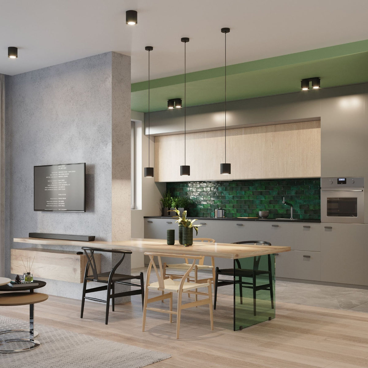 Vedhængslampe ORBIS 1 sort – Aluminium – GU10
