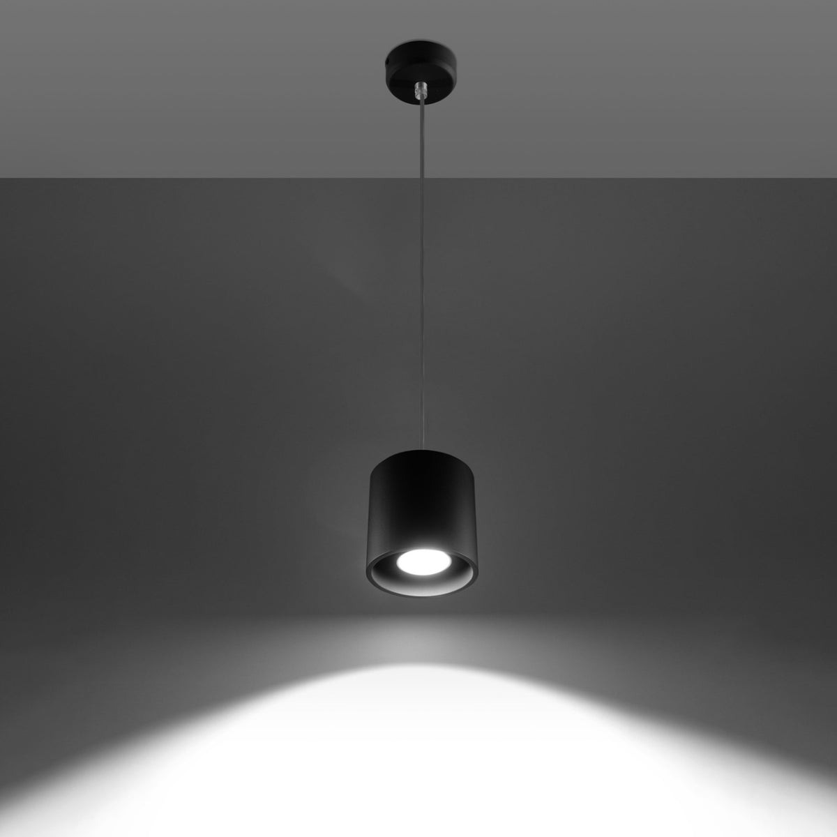 Vedhængslampe ORBIS 1 sort – Aluminium – GU10