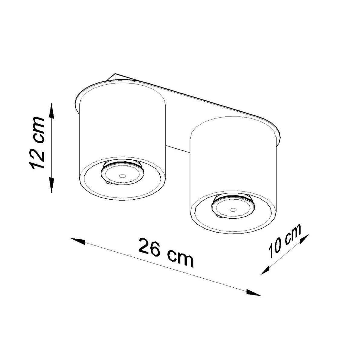 Loftslampe ORBIS 2 sort – Aluminium – GU10