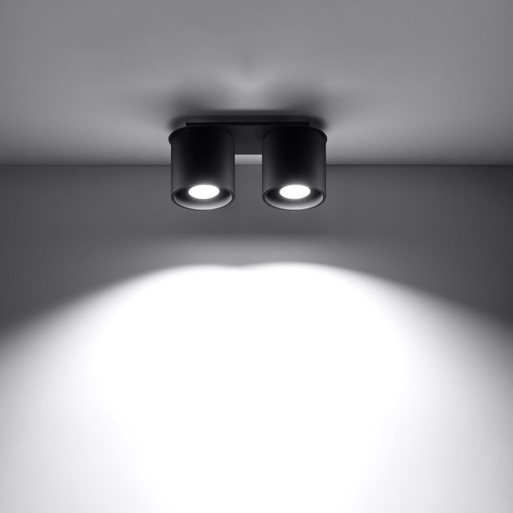 Loftslampe ORBIS 2 sort – Aluminium – GU10