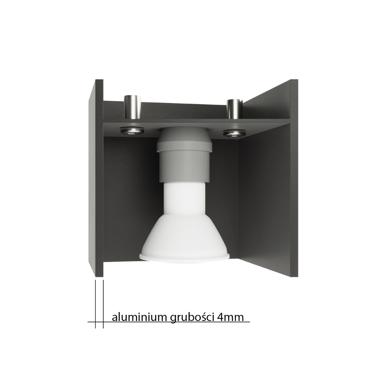 Væglampe QUAD 1 hvid – Aluminium – G9