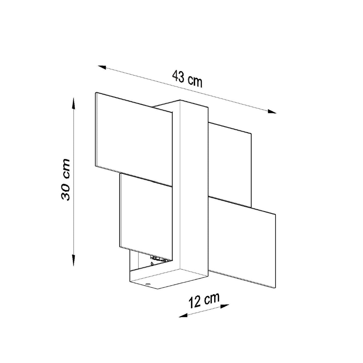 Væglampe FENIKS 1 naturtræ – Træ, glas – E27
