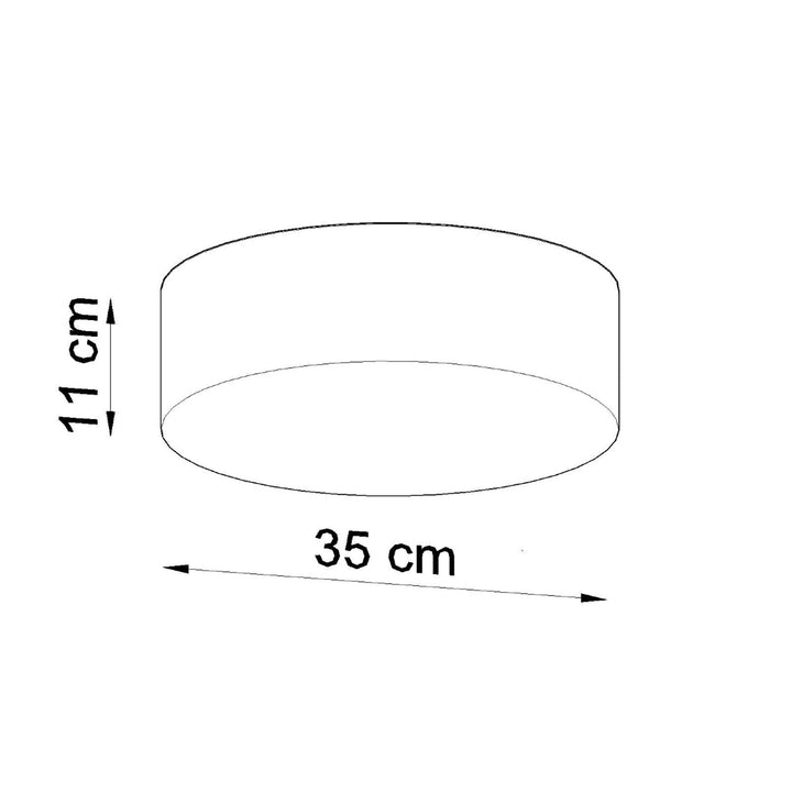 Loftslampe ARENA 35 sort – PVC – E27