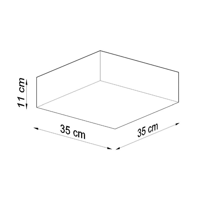 Loftslampe HORUS 35 sort – PVC – E27