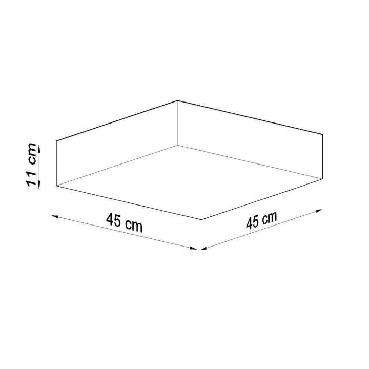Loftslampe HORUS 45 sort – PVC – E27