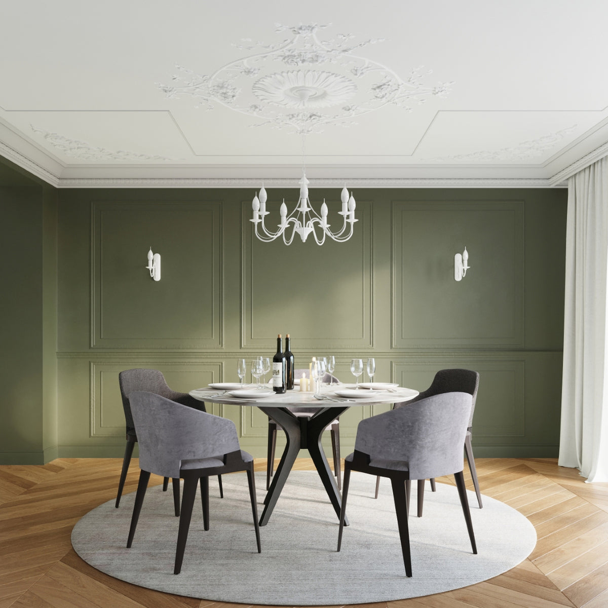 Lysekrone MINERWA 7 hvid