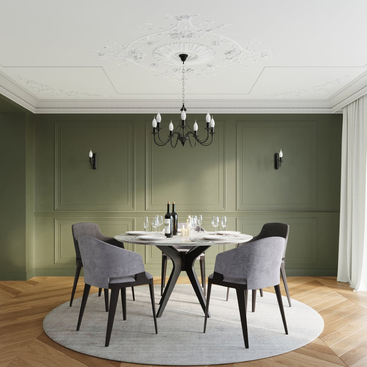 Lysekrone MINERWA 7 sort med 7 lyskilder – 60 × 60 × 80 cm – SL.0219