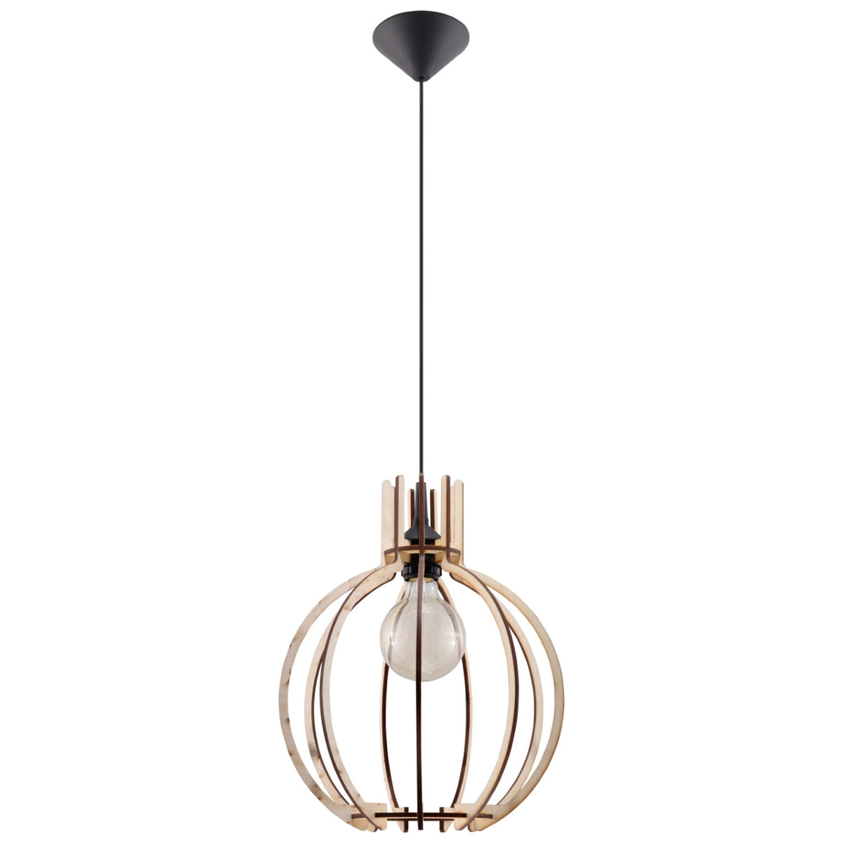 Pendellampe ARANCIA naturtræ – E27 1 lyskilde træ 28 × 28 × 100 cm IP20