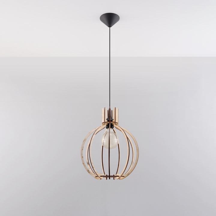 Pendellampe ARANCIA naturtræ – E27 1 lyskilde træ 28 × 28 × 100 cm IP20