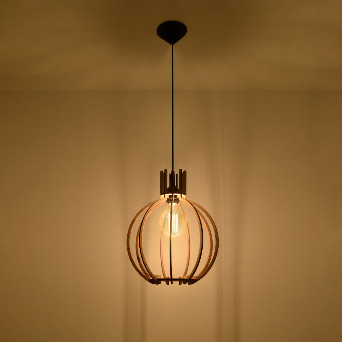 Pendellampe ARANCIA naturtræ – E27 1 lyskilde træ 28 × 28 × 100 cm IP20