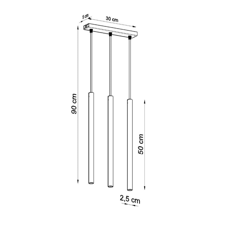 Pendellampe PASTELO 3 hvid – Stål – G9