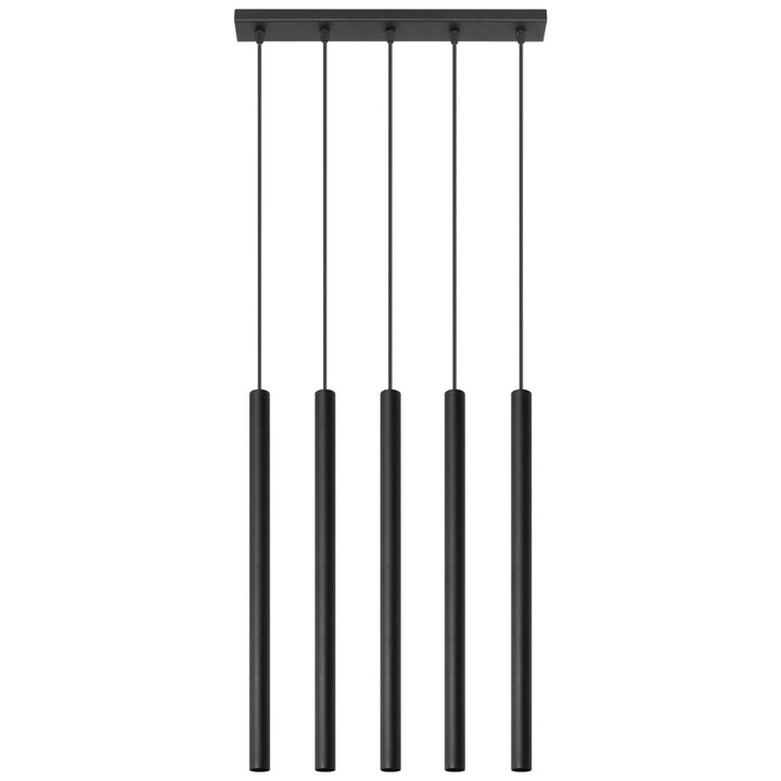Pendellampe PASTELO 5 sort med 5 lyskilder – 45 × 5 × 90 cm – SL.0472
