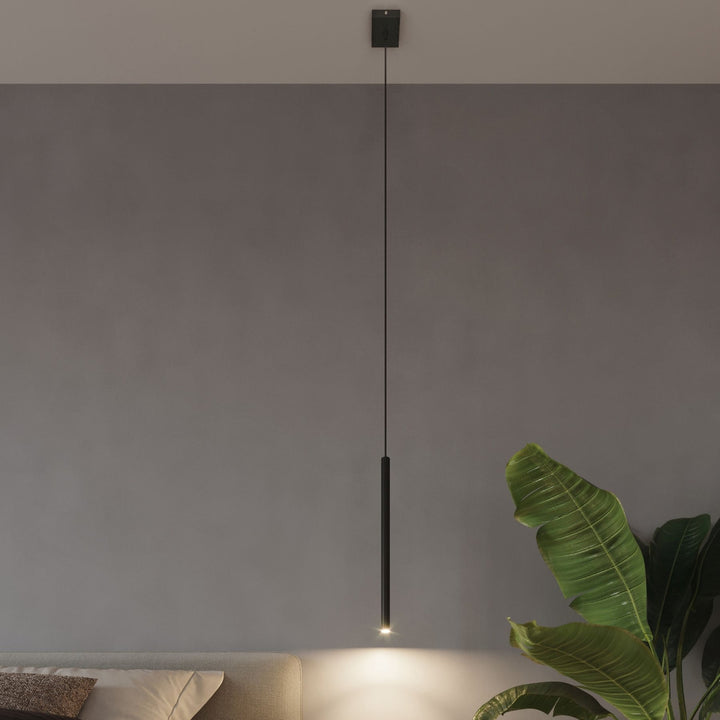 Pendellampe PASTELO 5 sort med 5 lyskilder – 45 × 5 × 90 cm – SL.0472