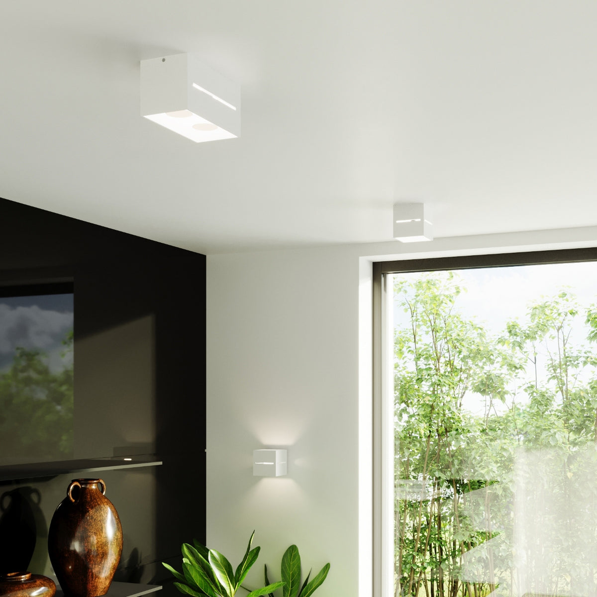 Væglampe LOBO MAXI hvid – Aluminium – G9