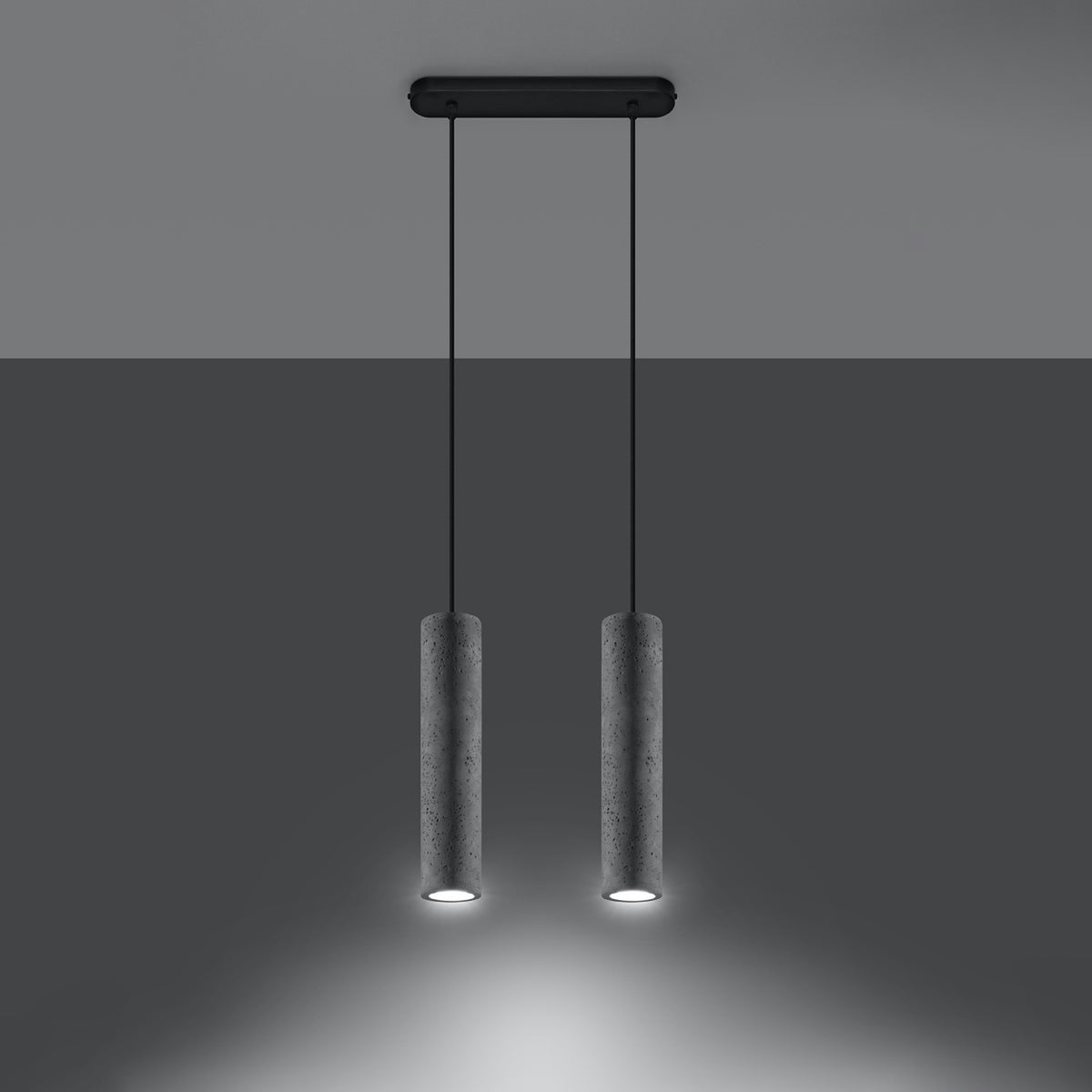 Pendellampe LUVO 2 med 2 lyskilder – 30 × 6 × 90 cm – SL.0654