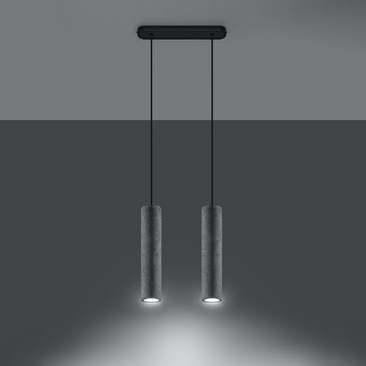 Pendellampe LUVO 2 med 2 lyskilder – 30 × 6 × 90 cm – SL.0654