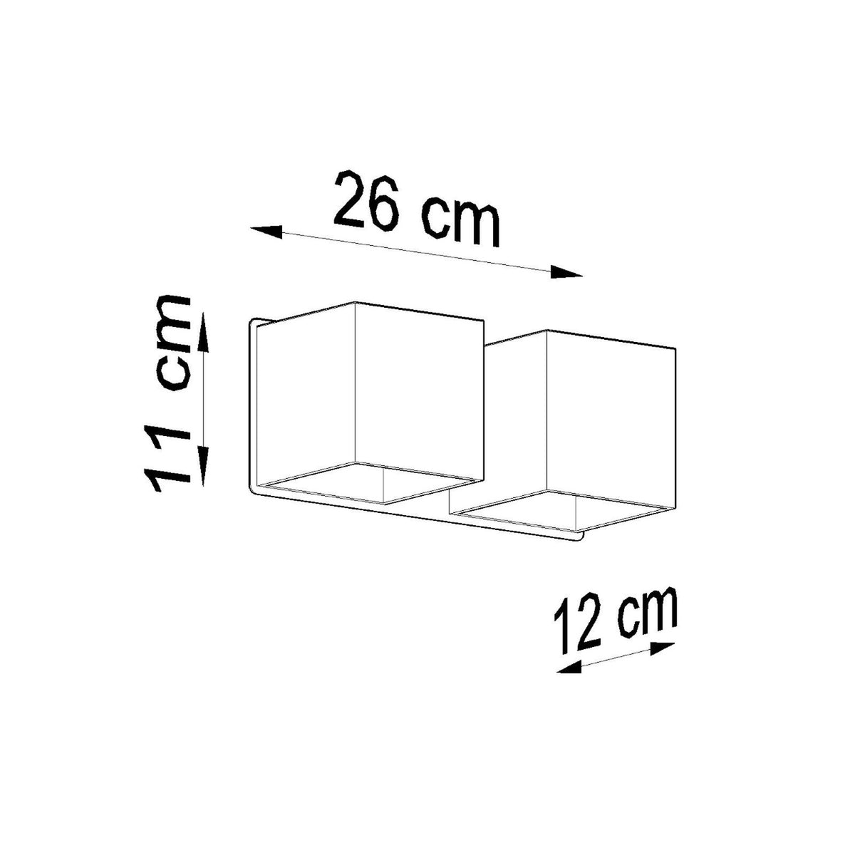 Væglampe QUAD 2 hvid – Aluminium – G9