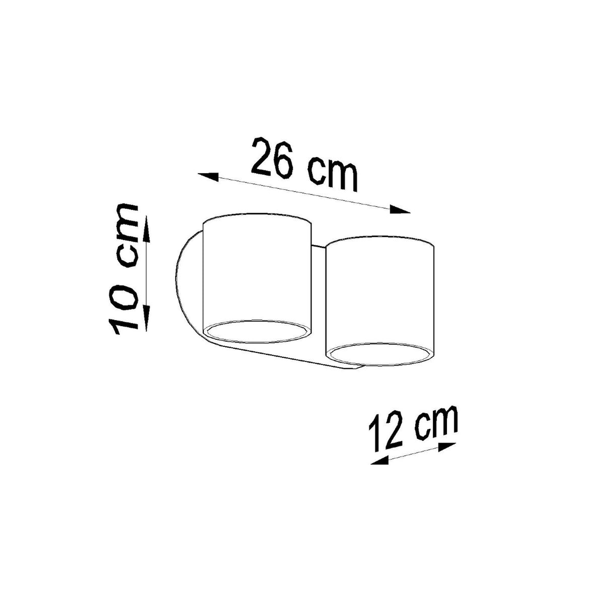 Væglampe ORBIS 2 sort – Aluminium – G9