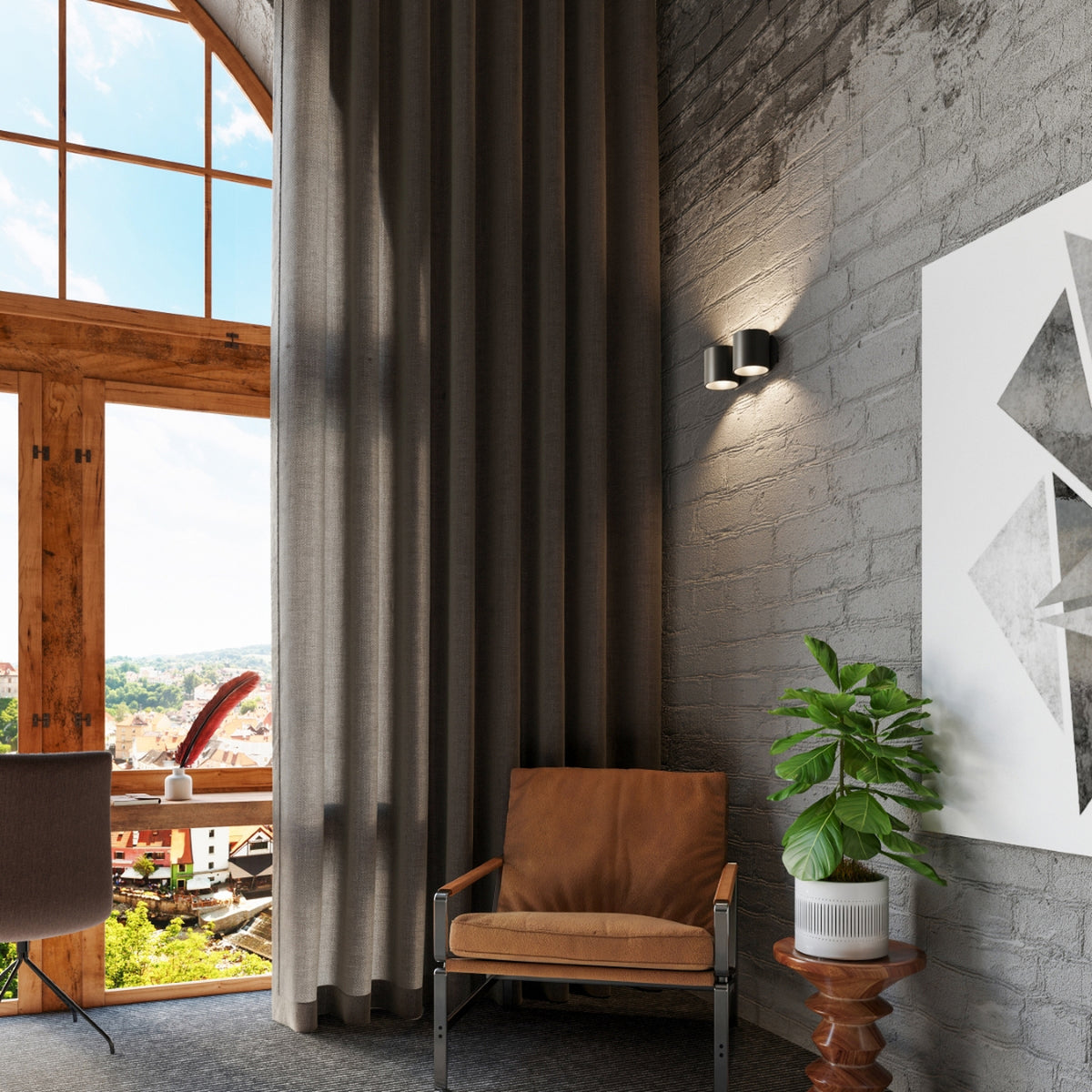 Væglampe ORBIS 2 sort – Aluminium – G9