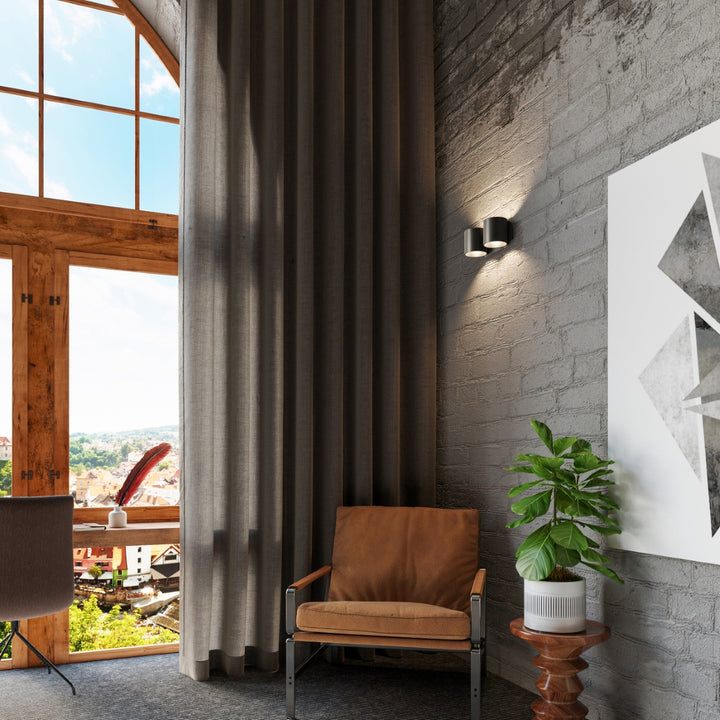 Væglampe ORBIS 2 sort – Aluminium – G9
