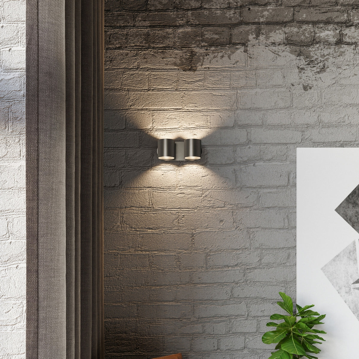 Væglampe ORBIS 2 sort – Aluminium – G9