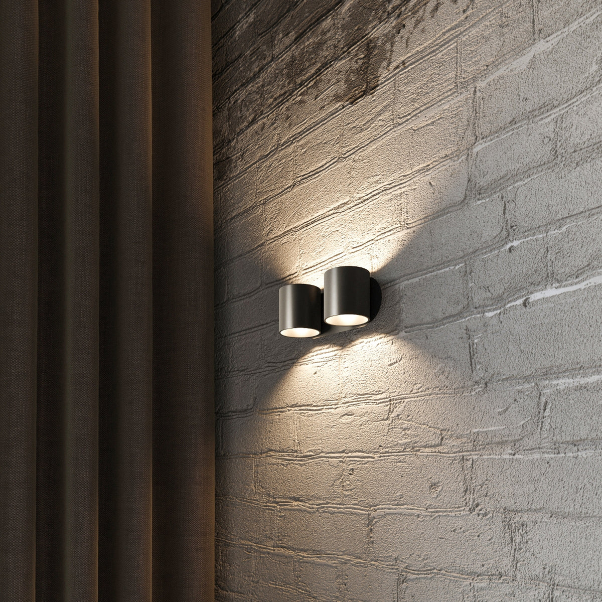 Væglampe ORBIS 2 sort – Aluminium – G9