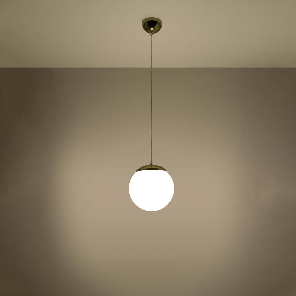 Pendellampe UGO 20 guld – E27 1 lyskilde glas/stål 20 × 20 × 110 cm IP20