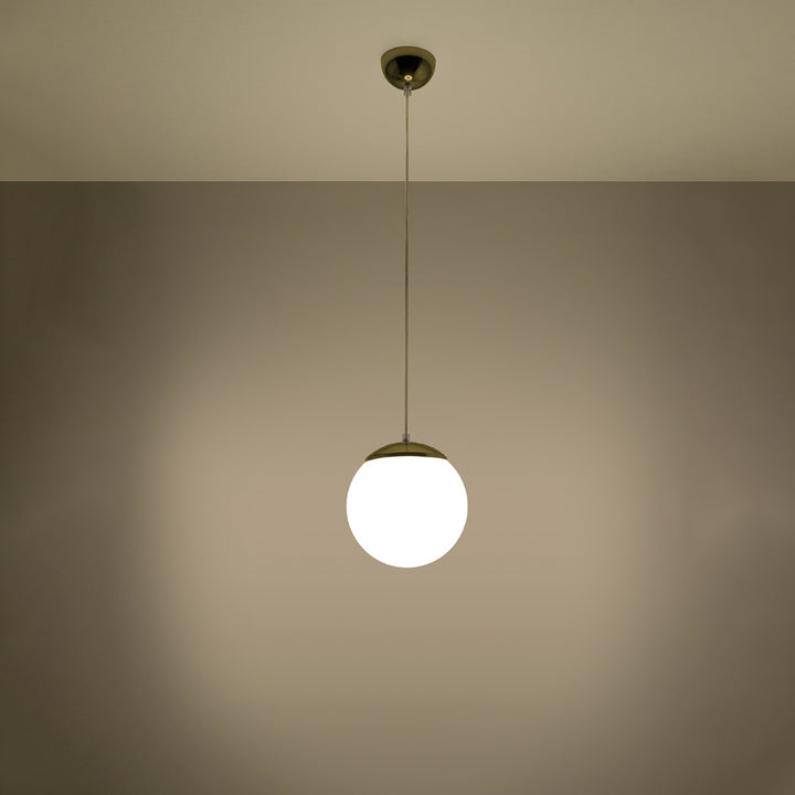 Pendellampe UGO 20 guld – E27 1 lyskilde glas/stål 20 × 20 × 110 cm IP20