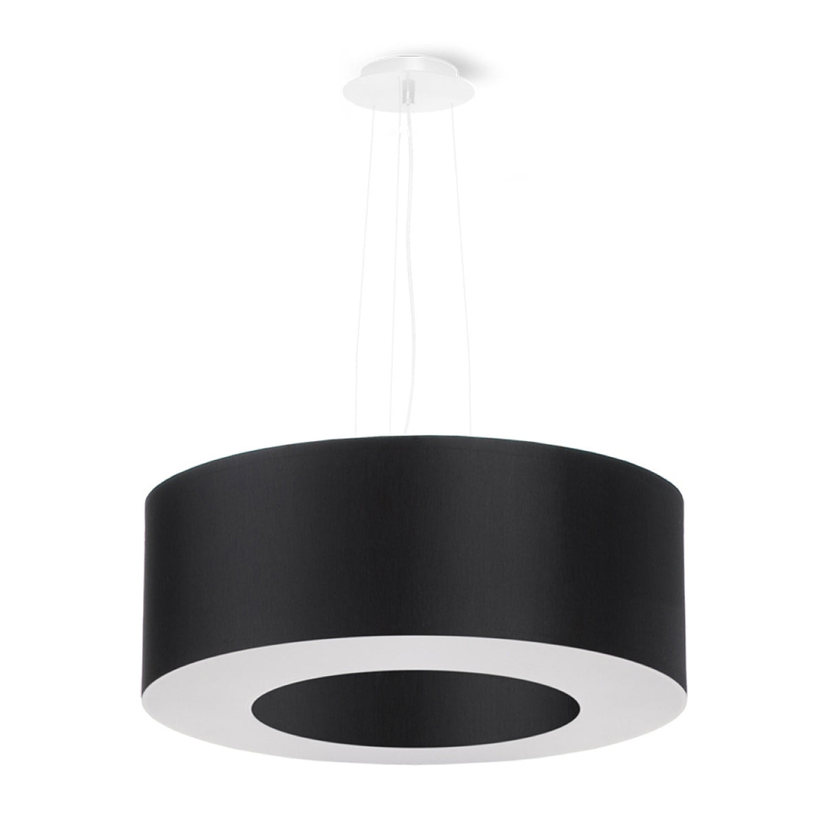 Lysekrone SATURNO 50 sort med 5 lyskilder – 50 × 50 × 112 cm – SL.0748