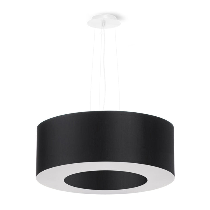 Lysekrone SATURNO 50 sort med 5 lyskilder – 50 × 50 × 112 cm – SL.0748