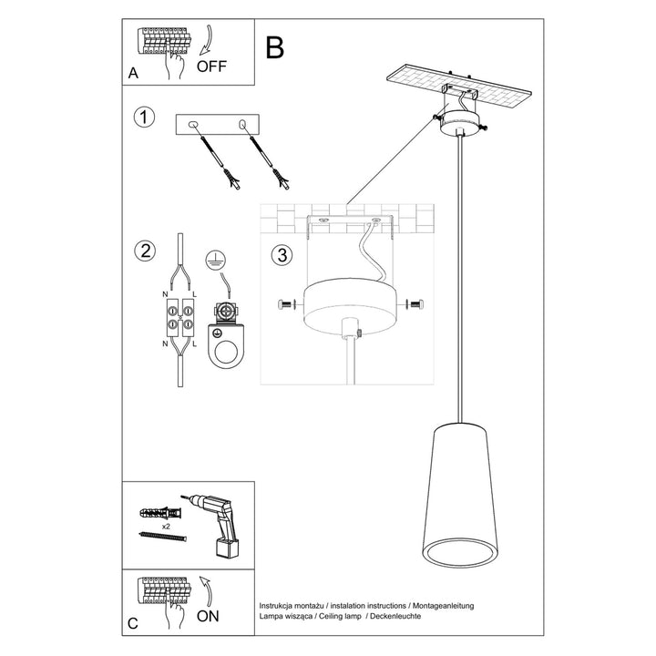 Keramisk vedhæng lampe GULCAN – Keramik – E27