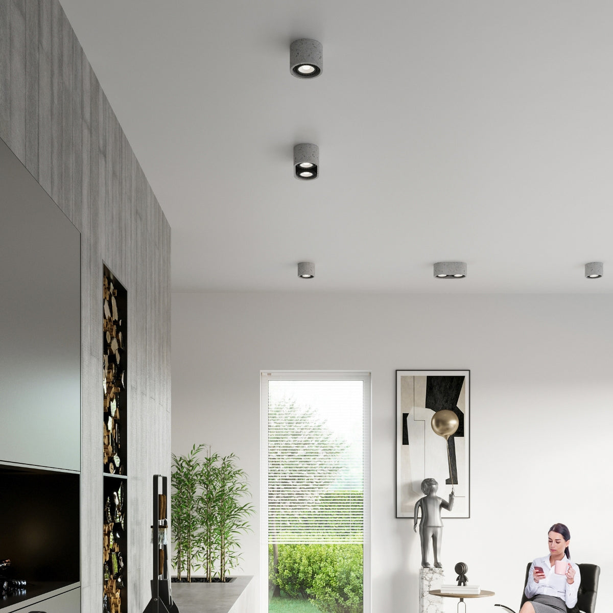 Loftslampe BASIC 1 beton – SL.0881