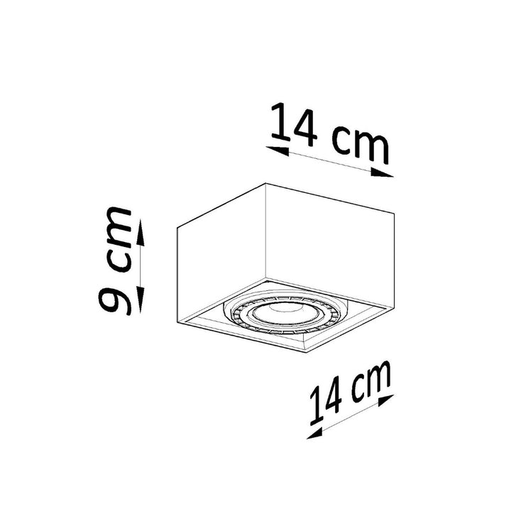 Loftlampe QUATRO 1 beton – SL.0883