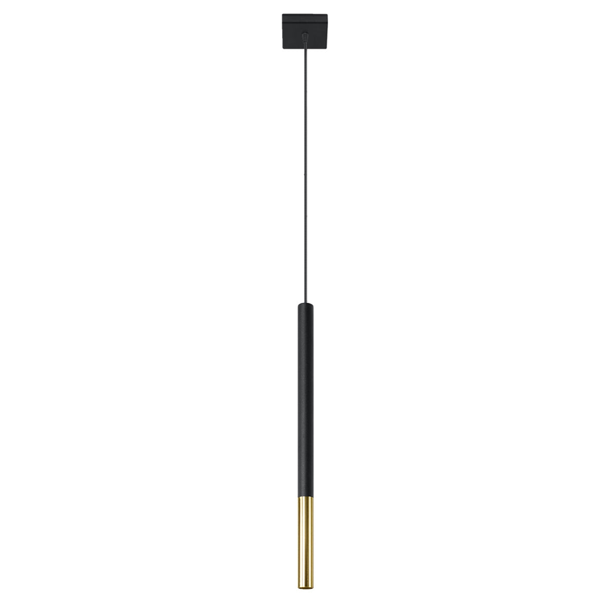 Pendellampe MOZAICA 1 sort/guld – G9 1 lyskilde stål 8 × 8 × 100 cm IP20
