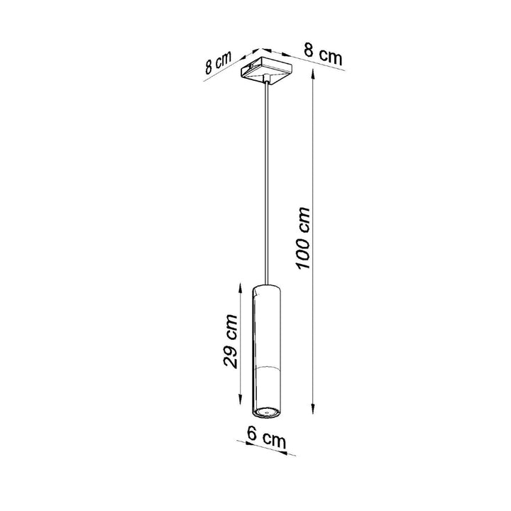 Pendellampe LOOPEZ 1 sort/guld – GU10 1 lyskilde stål 8 × 8 × 100 cm IP20