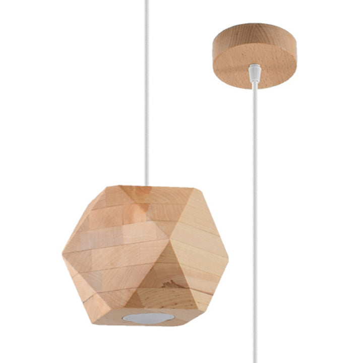 Vedhængslampe WOODY naturtræ – SL.1011