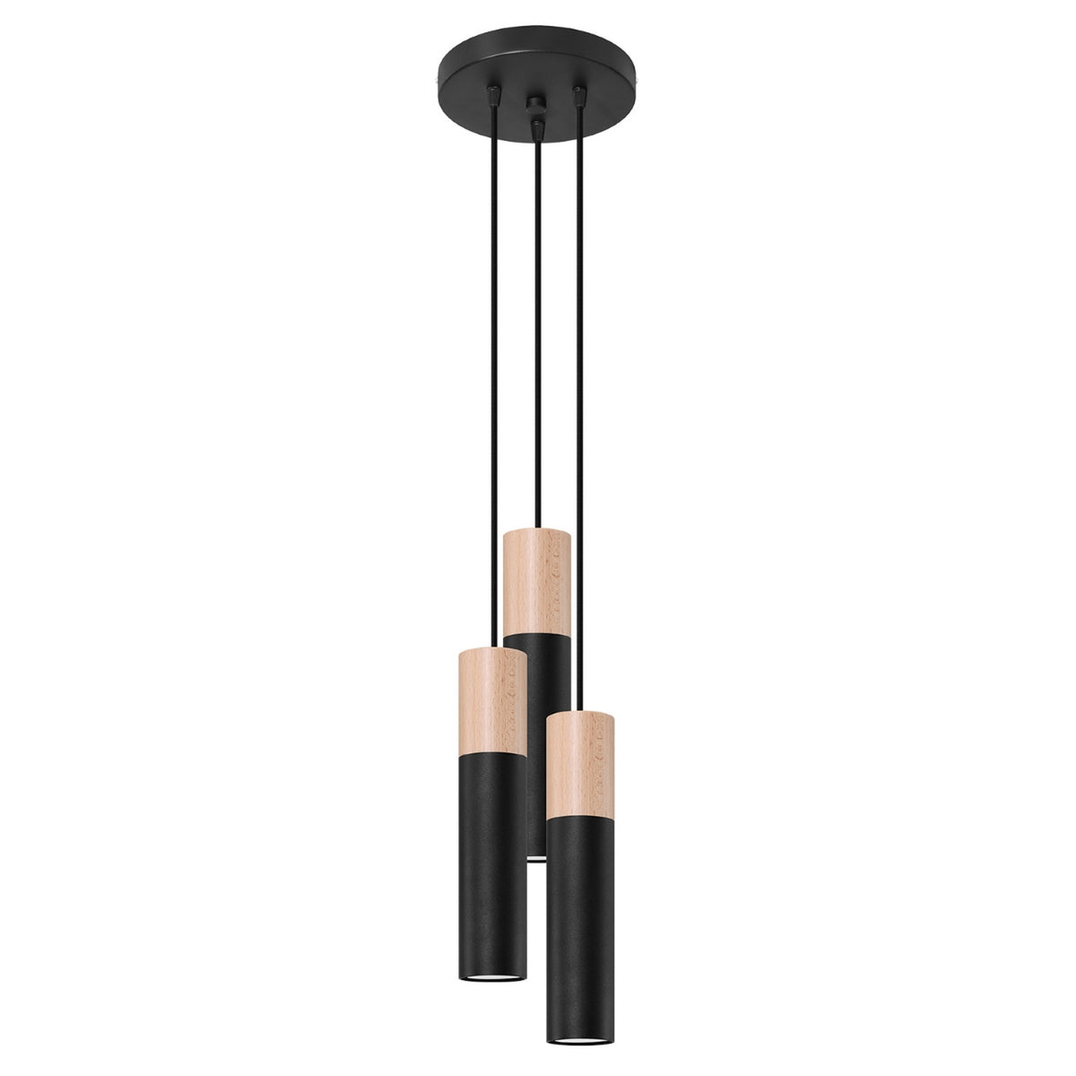 Pendellampe PABLO 3P sort med 3 lyskilder – 20 × 20 × 100 cm – SL.1014