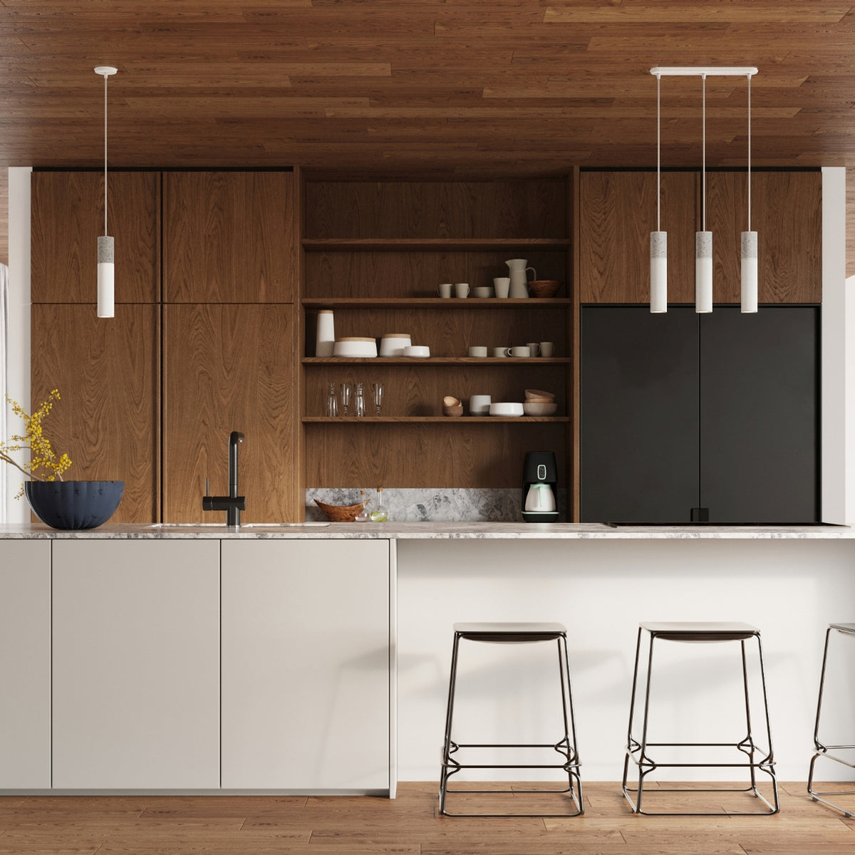 Pendellampe BORGIO 3P hvid – GU10 3 lyskilder 20 × 20 × 110 cm IP20
