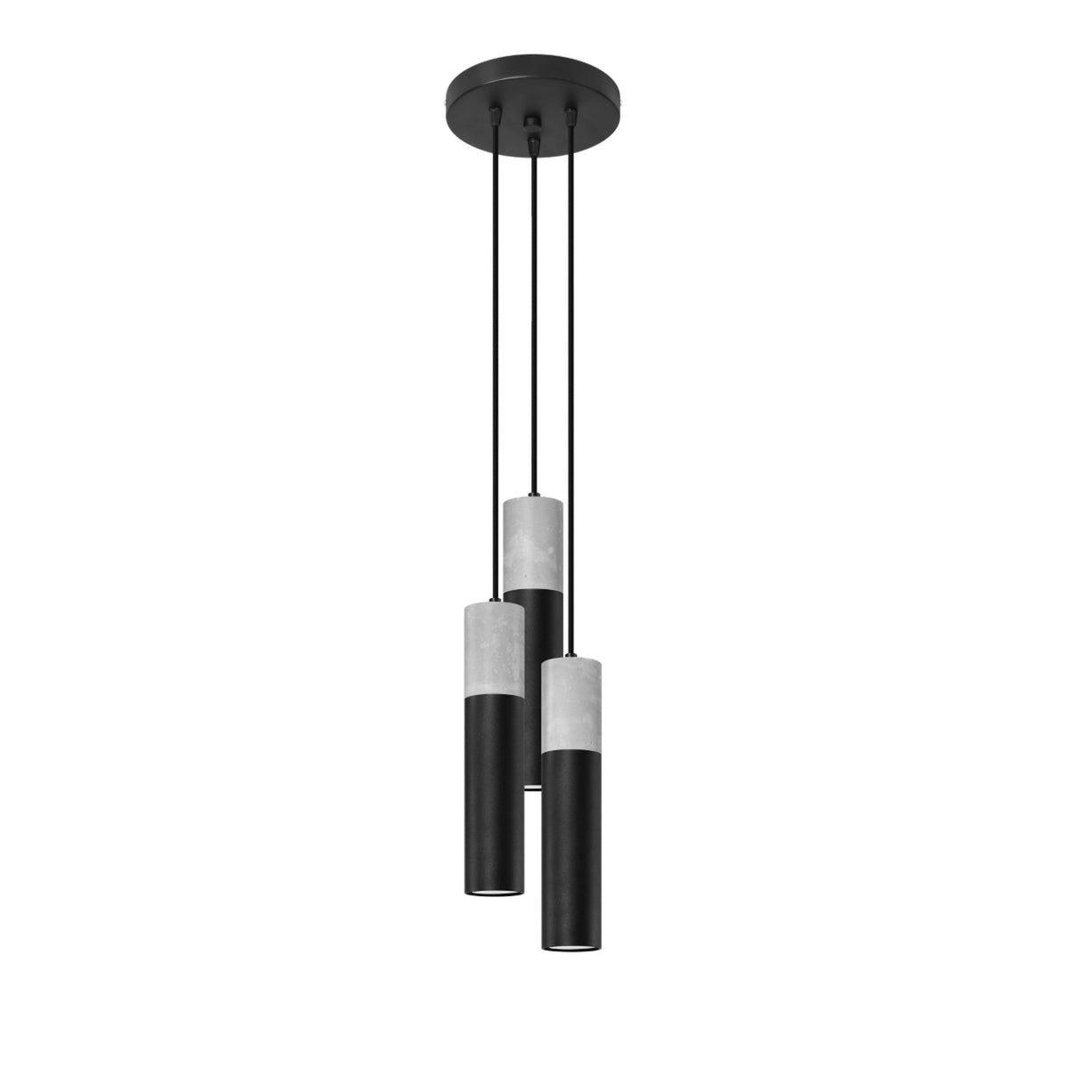 Pendellampe BORGIO 3P sort – GU10 3 lyskilder 20 × 20 × 110 cm IP20