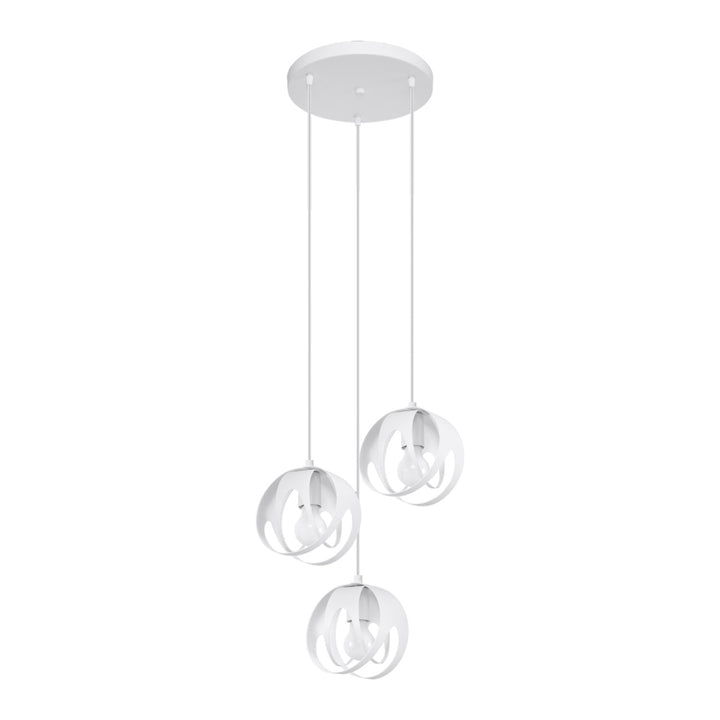 Pendellampe TULOS 3P hvid – E27 3 lyskilder stål 30 × 30 × 117 cm IP20