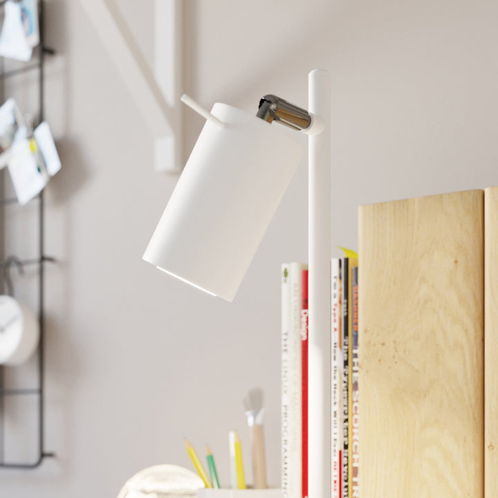 Bordlampe RING hvid med 1 lyskilder – 14.5 × 19.5 × 43 cm – SL.1090