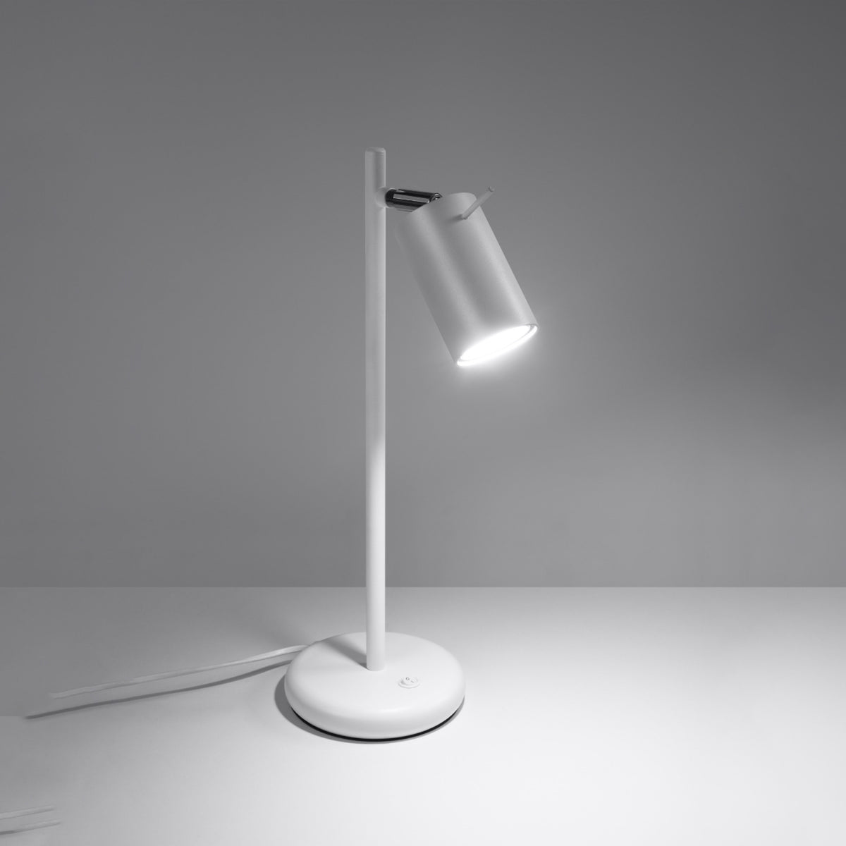 Bordlampe RING hvid med 1 lyskilder – 14.5 × 19.5 × 43 cm – SL.1090